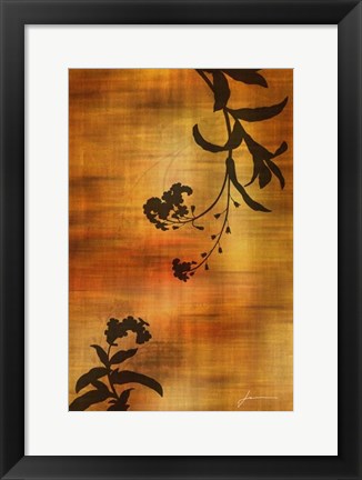 Framed Sepia Floral I Print