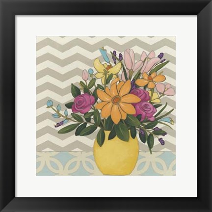 Framed Patterns &amp; Petals I Print