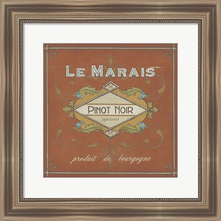 Framed Vintage Wine Labels II Print