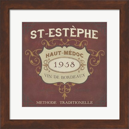 Framed Vintage Wine Labels IV Print