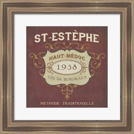 Framed Vintage Wine Labels IV Print