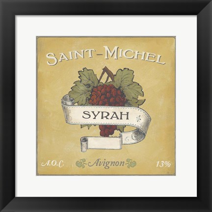 Framed Vintage Wine Labels VI Print