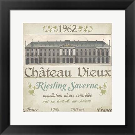 Framed Vintage Wine Labels VII Print