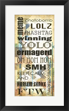 Framed Urban Chevron Phrases I Print