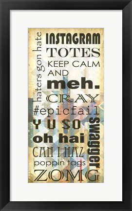 Framed Urban Chevron Phrases II Print