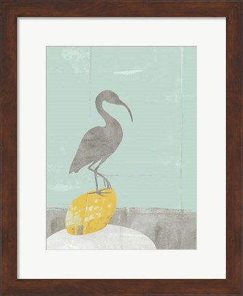 Framed Heron Collage II Print