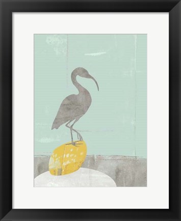 Framed Heron Collage II Print