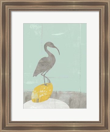 Framed Heron Collage II Print