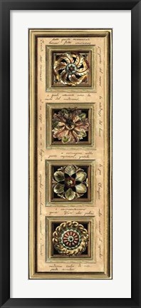 Framed Rosette Panel II Print