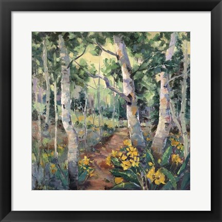 Framed Four Seasons Aspens II Print