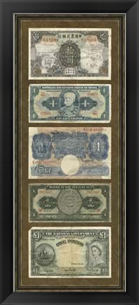 Framed Foreign Currency Panel II Print