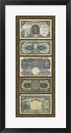 Framed Foreign Currency Panel II Print