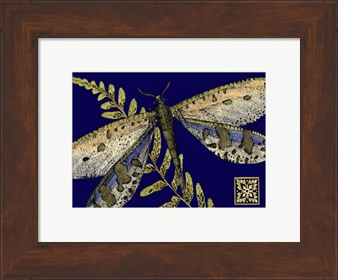 Framed Mini Shimmering Dragonfly III Print