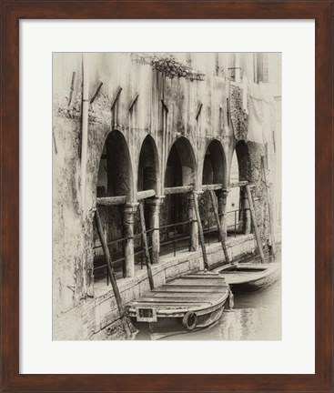 Framed Hanging Laundry Sepia Print