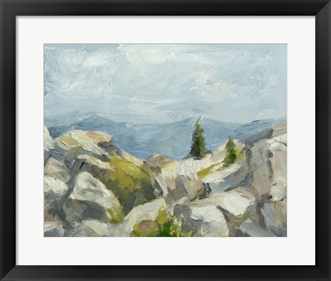 Framed Impasto Mountainside III Print