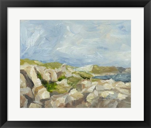 Framed Impasto Mountainside IV Print