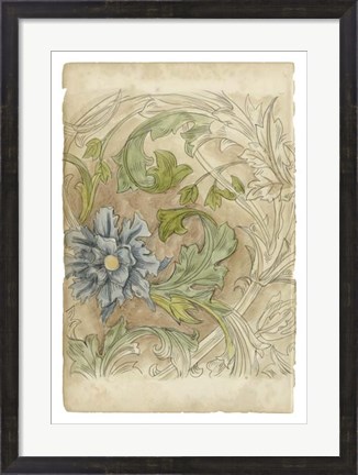 Framed Floral Pattern Study IV Print