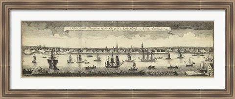 Framed South Prospect of the City of New York Print