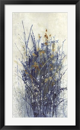 Framed Indigo Floral I Print