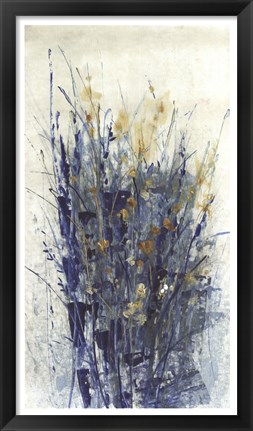 Framed Indigo Floral II Print