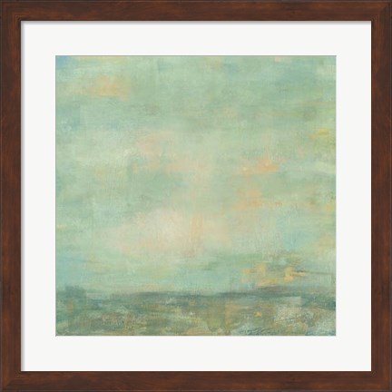 Framed Mint Sky I Print