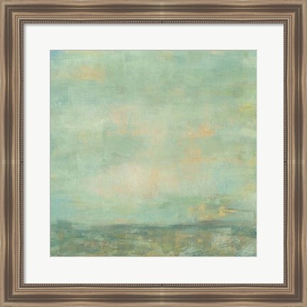 Framed Mint Sky I Print