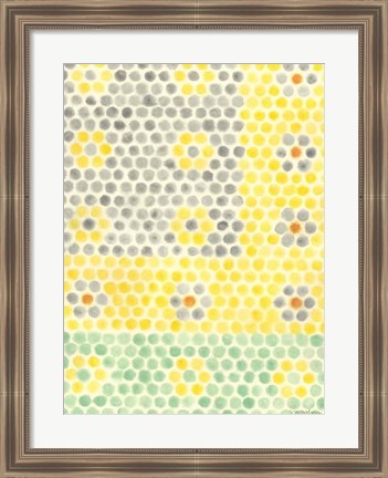 Framed Floral Linoleum I Print