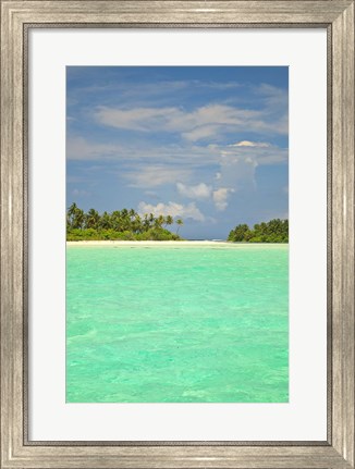 Framed Medahutthaa Island, North Huvadhoo Atoll, Southern Maldives, Indian Ocean Print