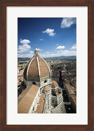 Framed Piazza del Duomo with Basilica of Saint Mary of the Flower, Florence, Italy Print