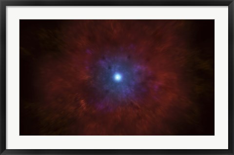 Framed Illustration of a massive star going supernova Print