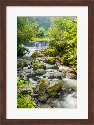 Framed Waterfall and River, Rize, Black Sea Region of Turkey Print