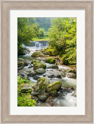 Framed Waterfall and River, Rize, Black Sea Region of Turkey Print