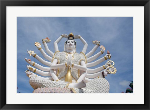 Framed Thailand, Ko Samui, Wat Plai Laem, Kwan Yin Print