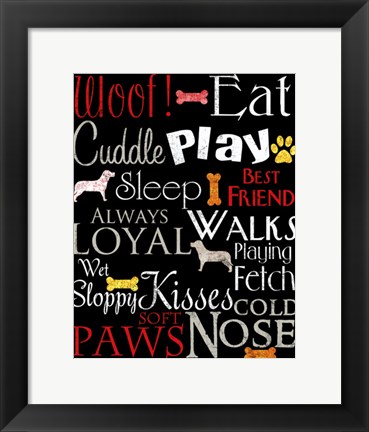 Framed Best Friend Words Print