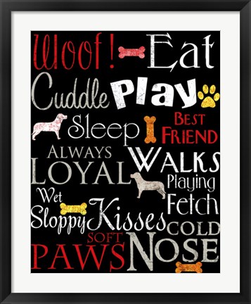 Framed Best Friend Words Print