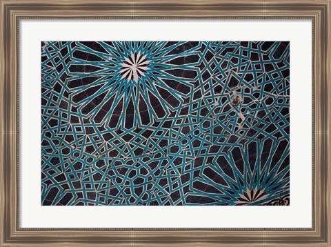 Framed Ceiling Tile, Mevlana Museum, Konya, Turkey Print