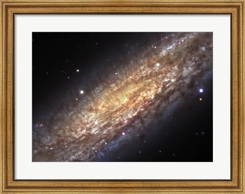 Framed Core of NGC 253, the Sculptor Galaxy Print