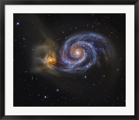 Framed Whirlpool Galaxy Print