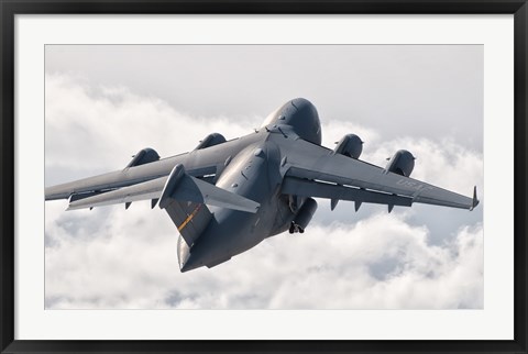 Framed C-17 Globemaster Above the Clouds Print