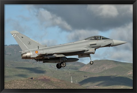 Framed Eurofighter Typhoon of the Spanish Air Force Print