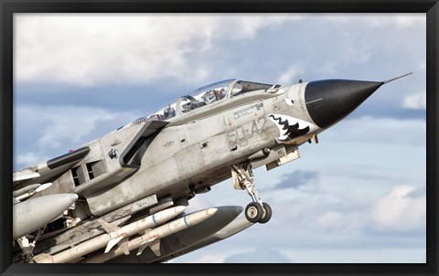 Framed Italian Air Force Panavia Tornado ECR taking off Print