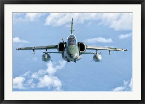 Framed Brazilian Air Force Embraer A-1B Over Brazil Print