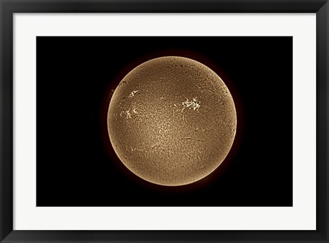 Framed Sun in Hydrogen Alpha Print