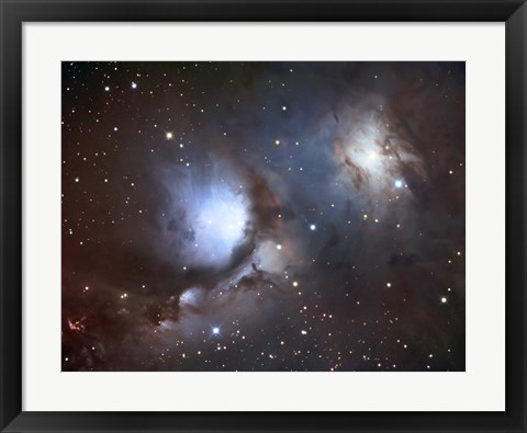 Framed Messier 78, A Reflection Nebula in the Constellation Orion Print