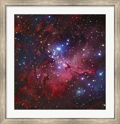 Framed Messier 16, The Eagle Nebula in Serpens Print