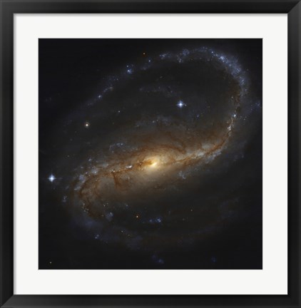 Framed Barred Spiral Galaxy in the Constellation Pegasus Print