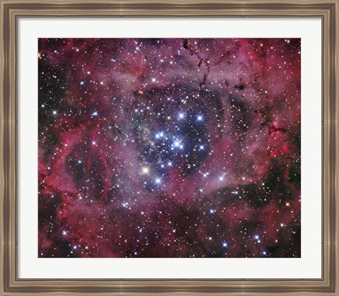 Framed Open Cluster within the Rosette Nebula (NGC 2244) Print