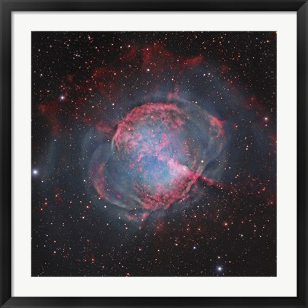 Framed Messier 27, The Dumbbell Nebula Print