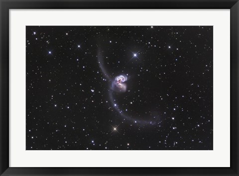 Framed Interacting Galaxies in Corvus Print