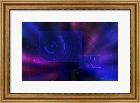 Framed Space Travel Scene Print